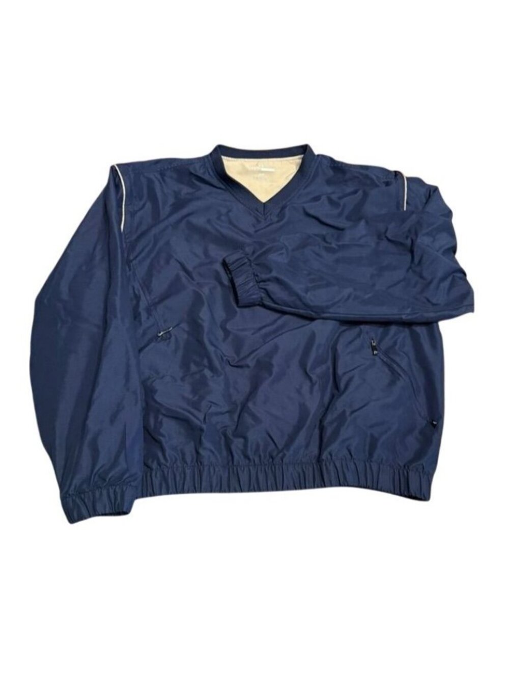Men's Grand Slam Golf Blue Pullover Wind Jacket Navy Size Medium